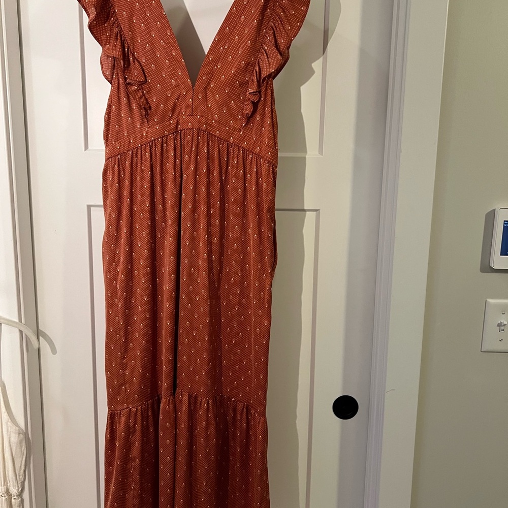 Rust Polka Dot Dress